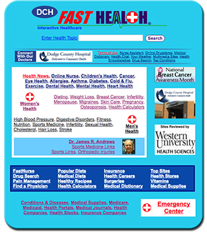 Fasthealth's Main Web Page for FastHealth